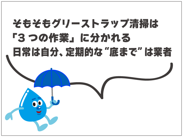 グリーストラップ清掃を業者に頼むべき？自分でやる場合との比較